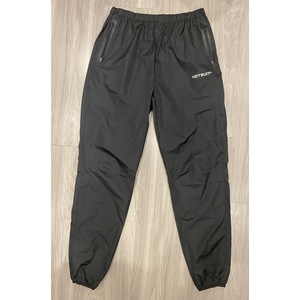 Hot‎ Suit Sauna Suit Pants Womens XL Black White Graphic Hotsuit Sweat Jogger
